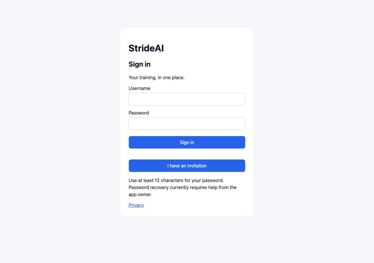 Screenshot of stride-ai.app taken by the zone census on 2026-09-19