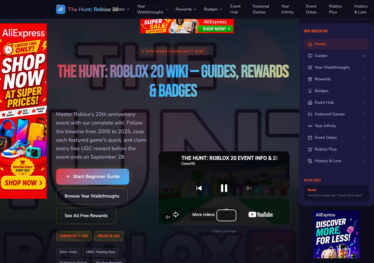 Screenshot of the-hunt-roblox-20.wiki taken by the zone census on 2026-09-19