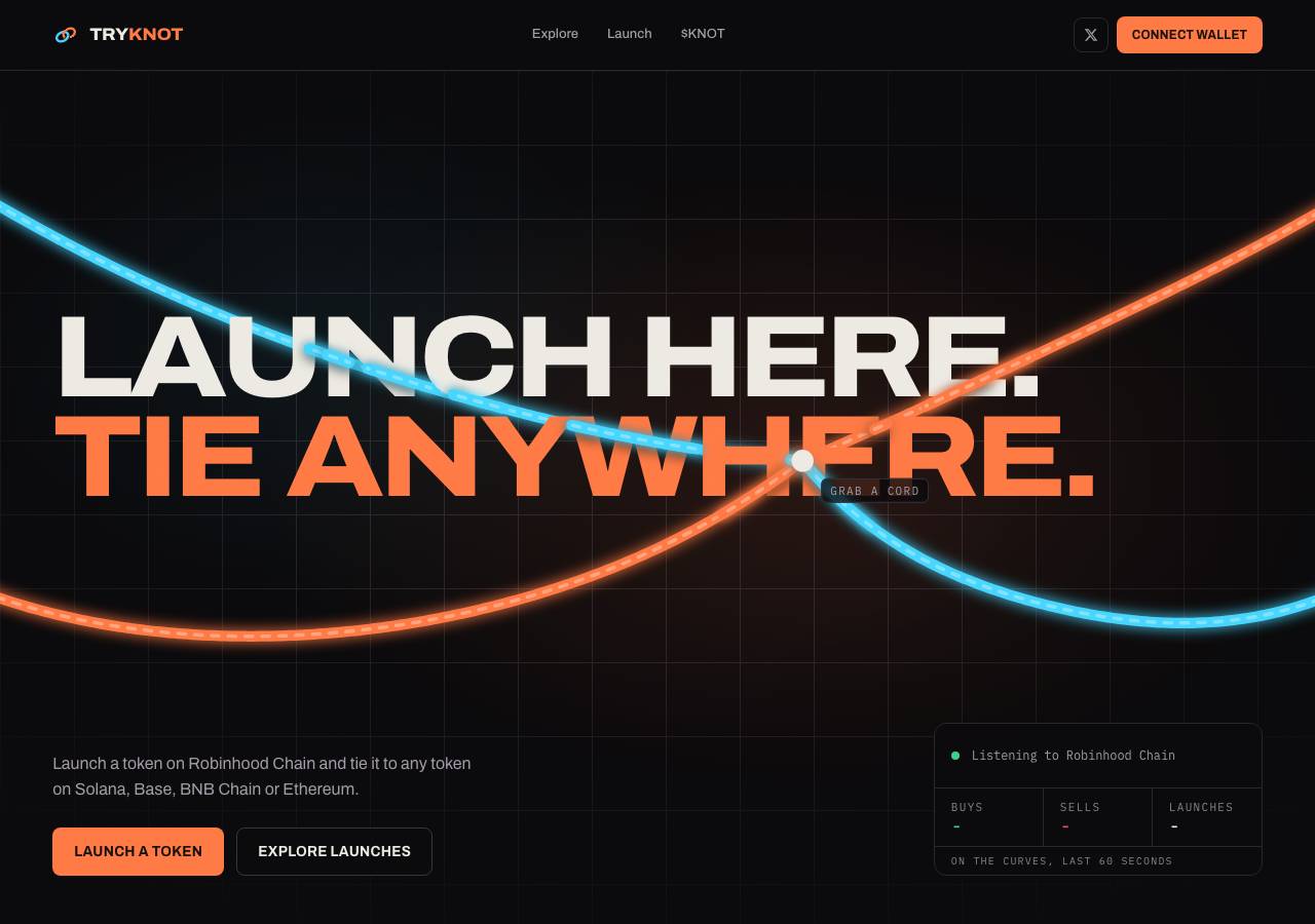 Screenshot of tryknot.fun taken by the zone census on 2026-09-19