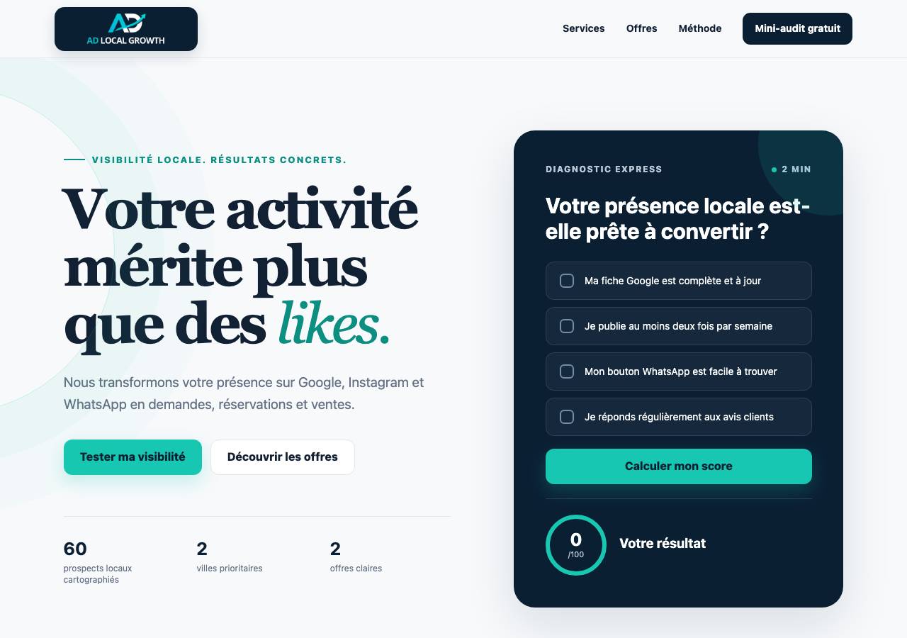 Screenshot of adlocalgrowth.win taken by the zone census on 2026-09-20