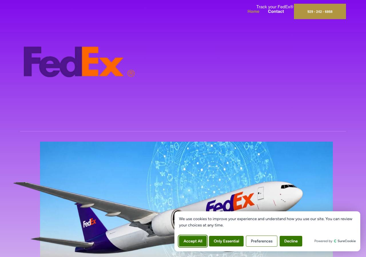 Screenshot of fedextracking.sbs taken by the zone census on 2026-09-20
