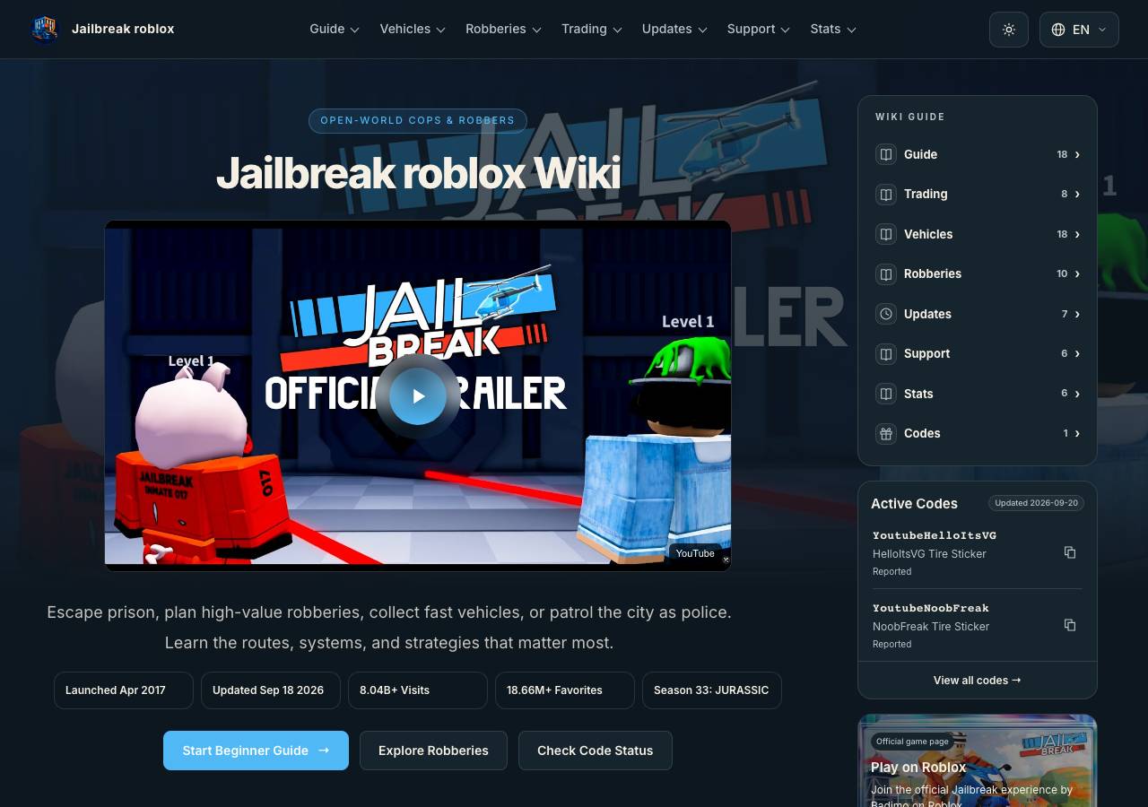 Screenshot of jailbreakroblox.wiki taken by the zone census on 2026-09-20