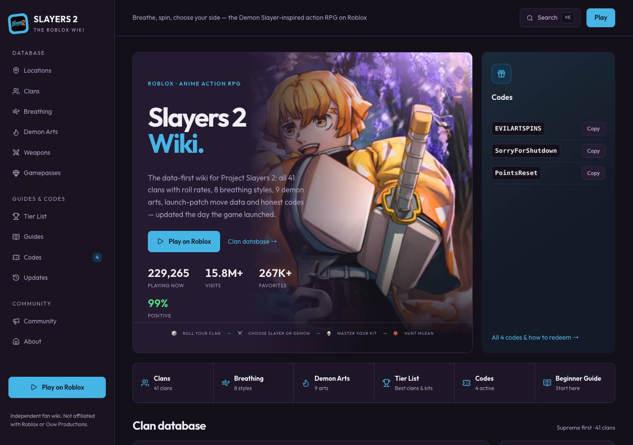 Screenshot of roblox-slayers2.wiki taken by the zone census on 2026-09-20