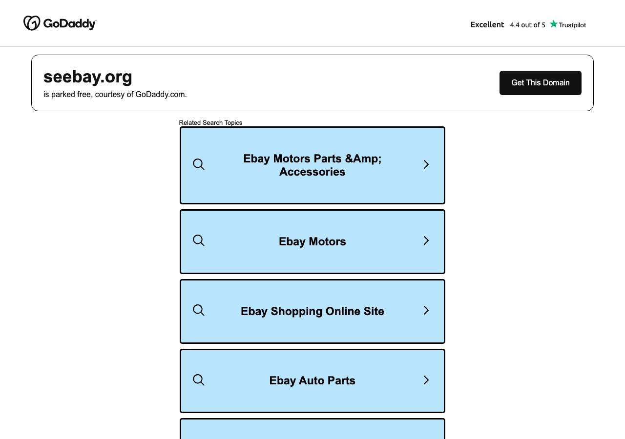 Screenshot of seebay.org taken by the zone census on 2026-09-20