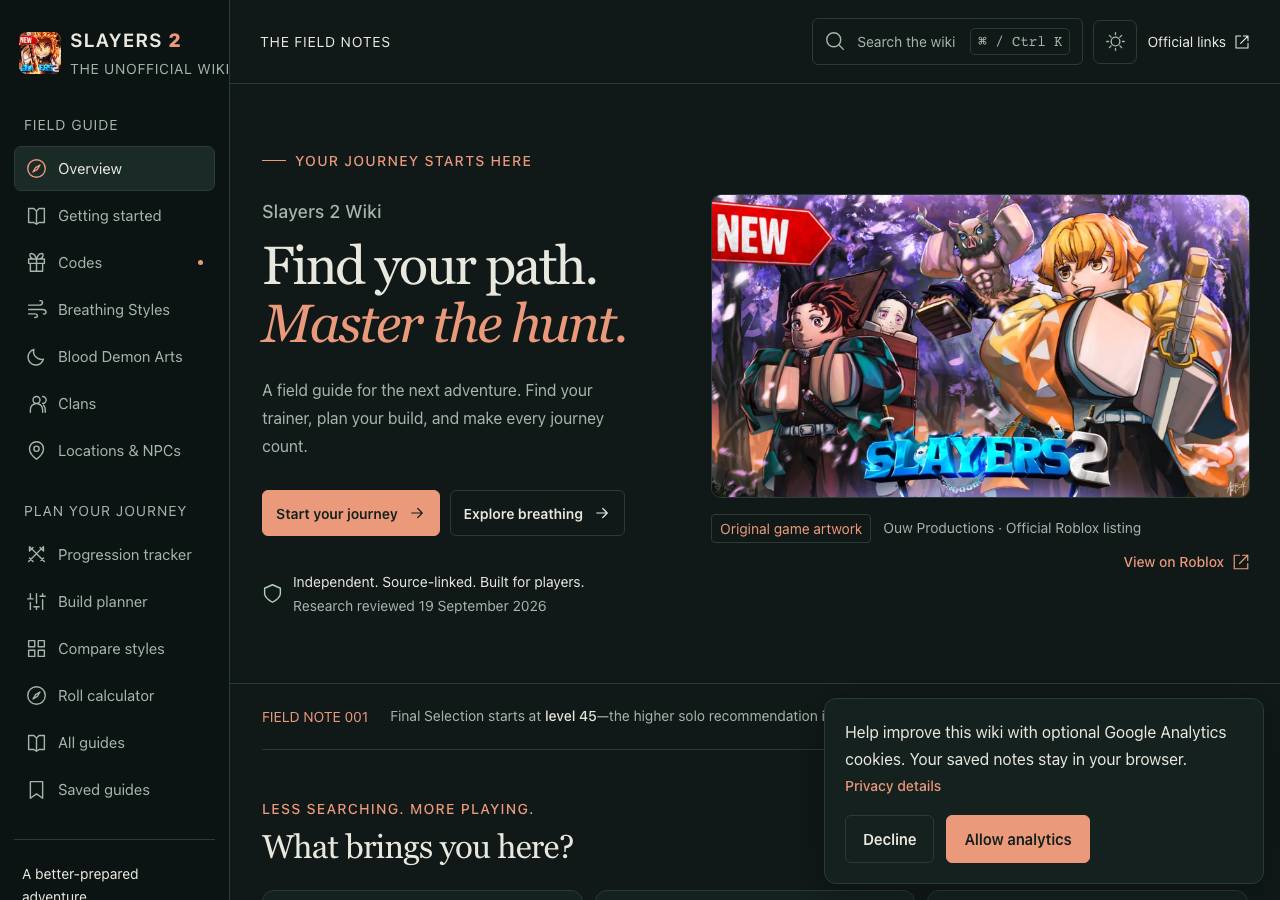 Screenshot of slayers2.top taken by the zone census on 2026-09-20