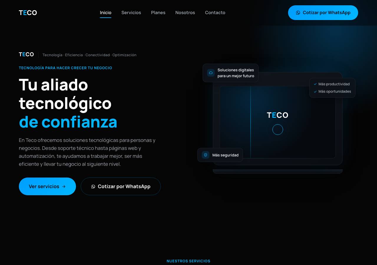 Screenshot of teco.blog taken by the zone census on 2026-09-20