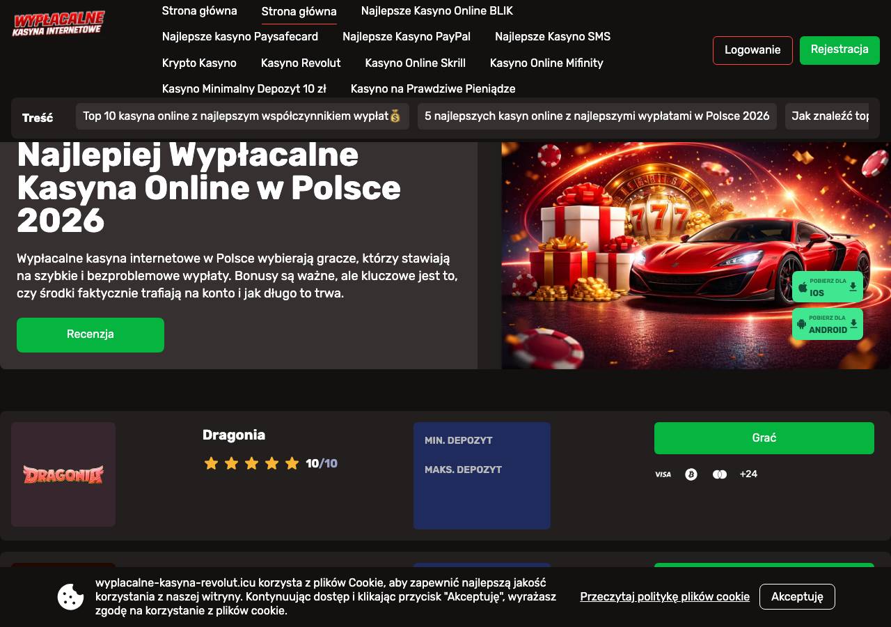 Screenshot of wyplacalne-kasyna-revolut.icu taken by the zone census on 2026-09-20