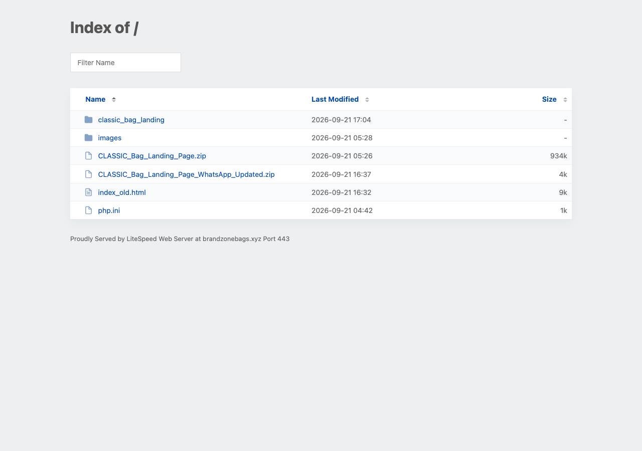 Screenshot of brandzonebags.xyz taken by the zone census on 2026-09-21