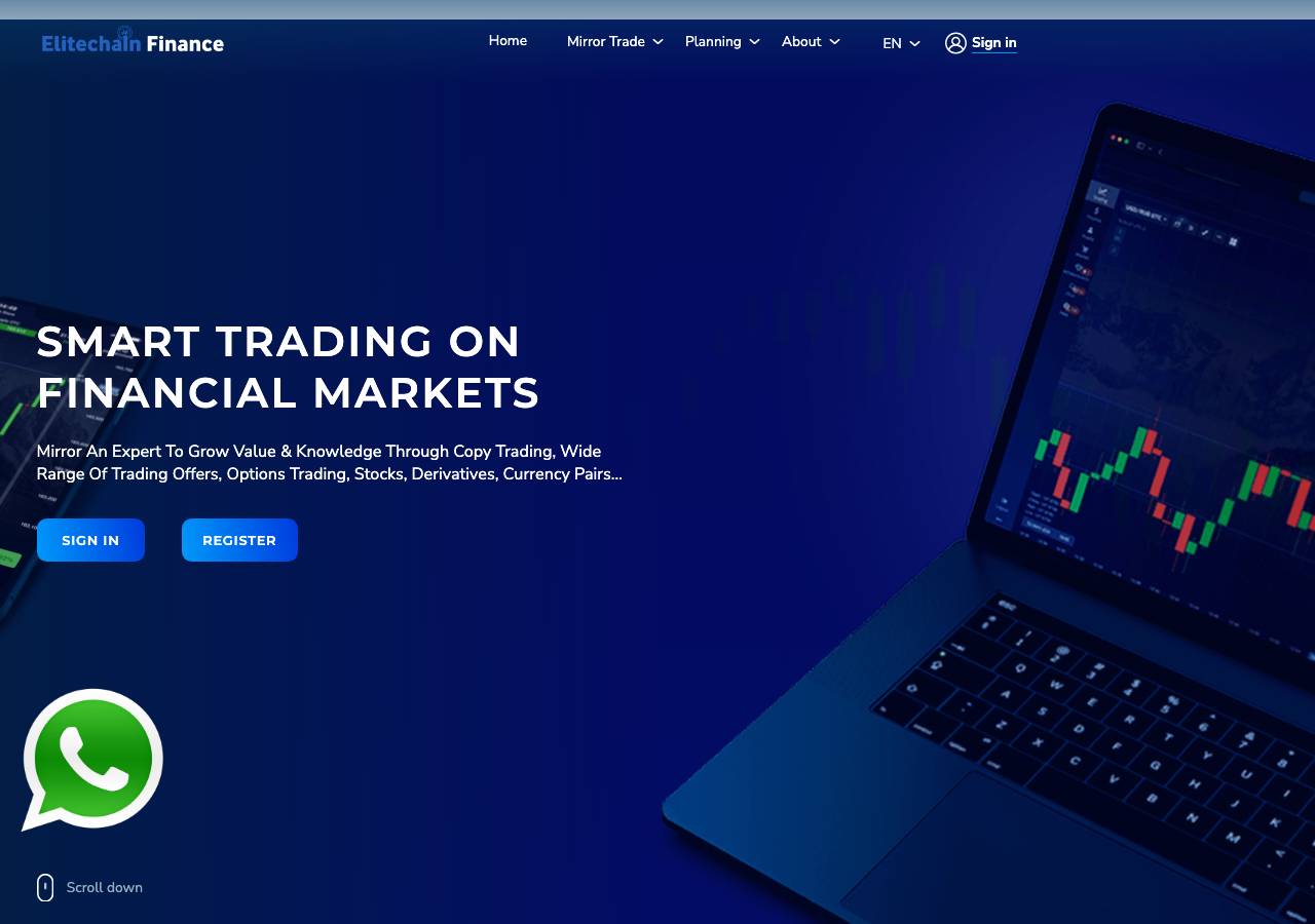 Screenshot of elitechain-finance.xyz taken by the zone census on 2026-09-21