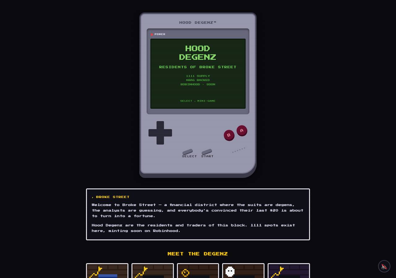 Screenshot of hood-degenz.xyz taken by the zone census on 2026-09-21