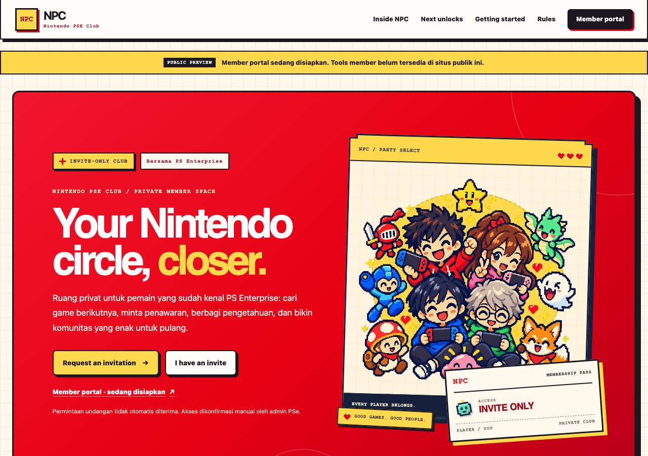 Screenshot of nintendopsenterprise.space taken by the zone census on 2026-09-21