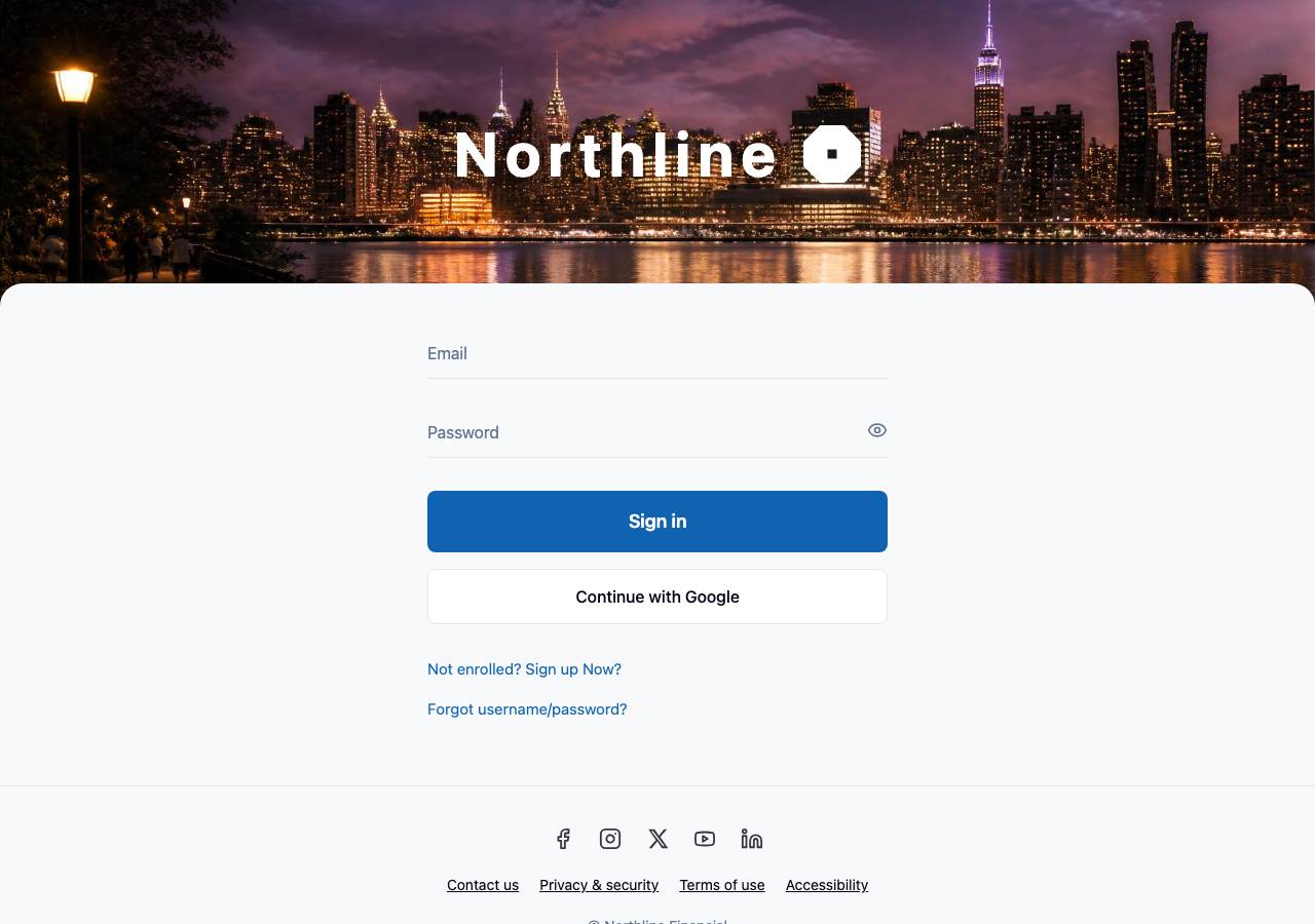 Screenshot of northlinebank.app taken by the zone census on 2026-09-21