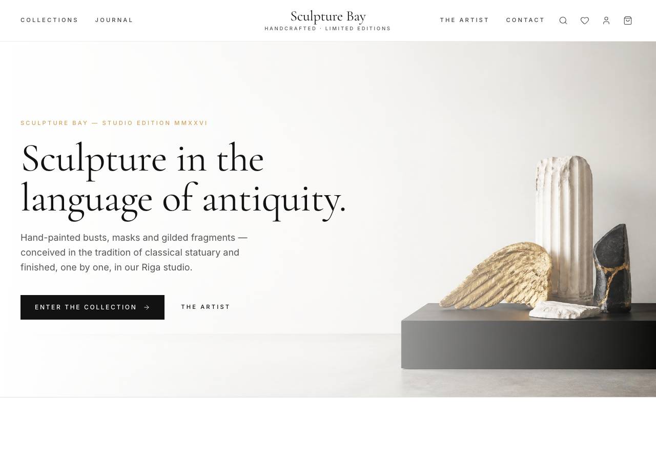 Screenshot of sculpturebay.shop taken by the zone census on 2026-09-21