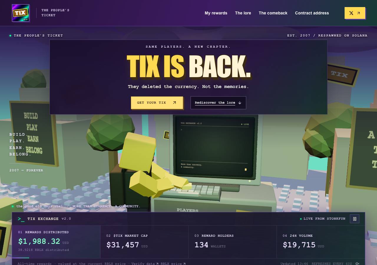 Screenshot of tixfun.xyz taken by the zone census on 2026-09-21