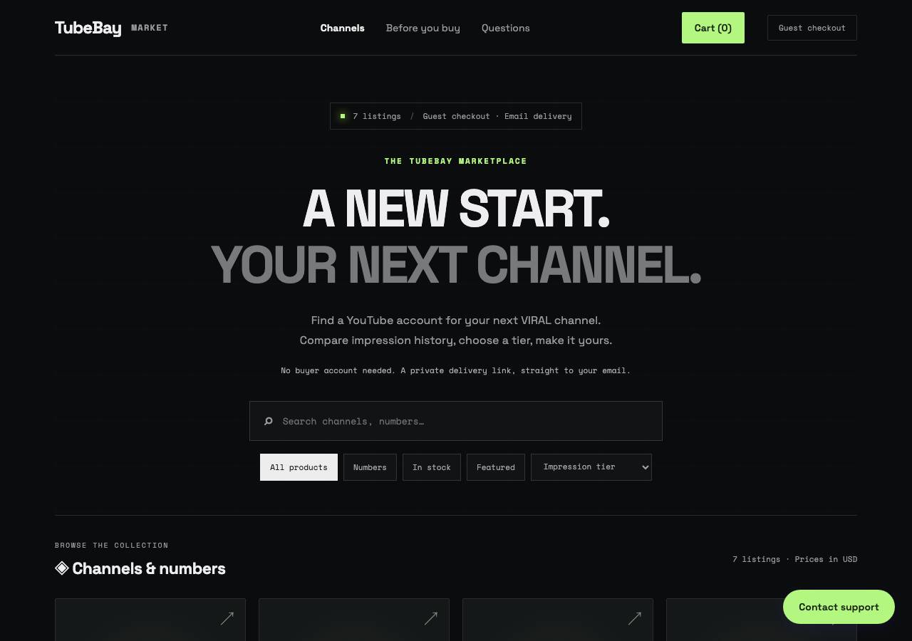 Screenshot of tubebay.store taken by the zone census on 2026-09-21