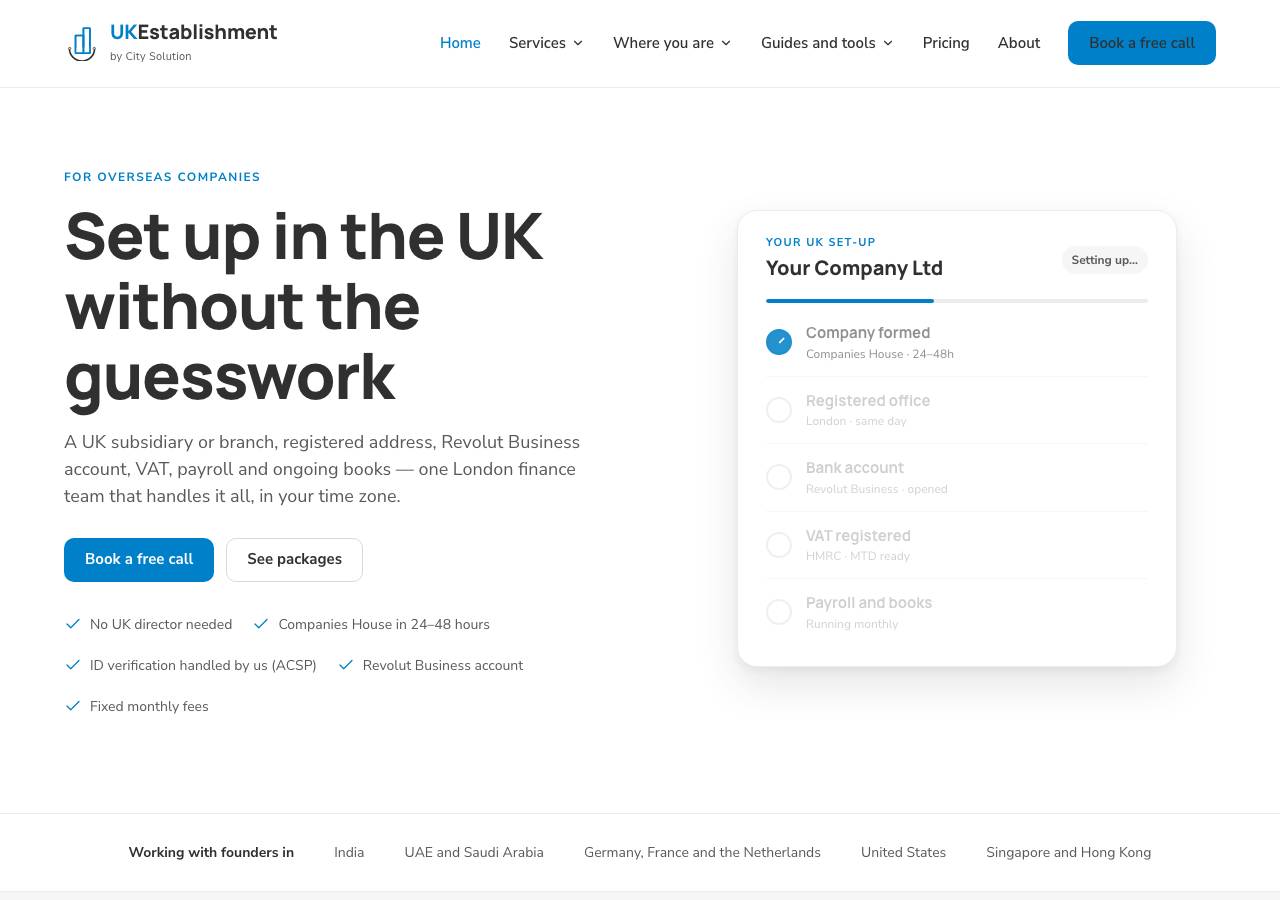 Screenshot of ukestablishment.com taken by the zone census on 2026-09-21
