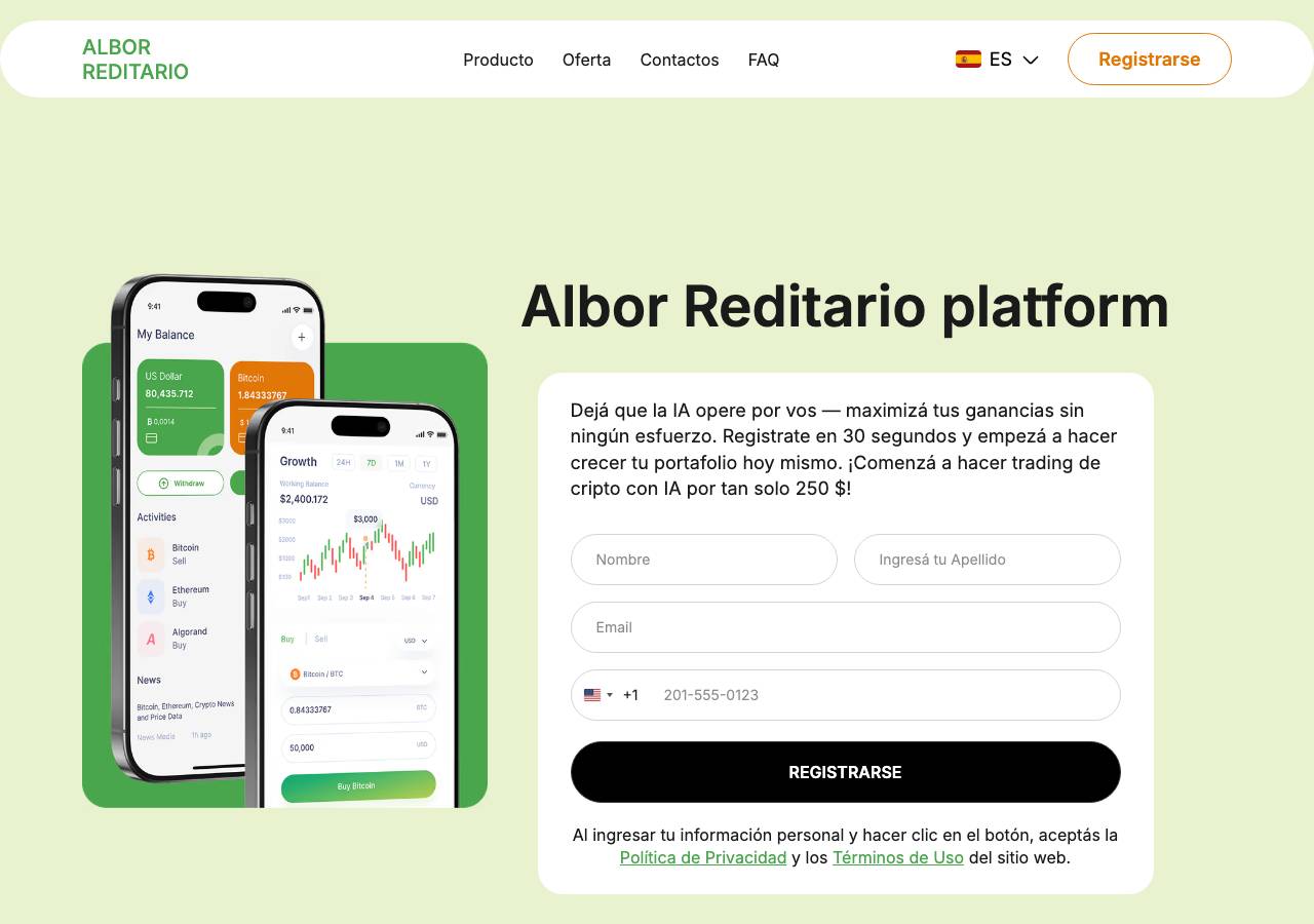 Screenshot of alborreditario.site taken by the zone census on 2026-09-22