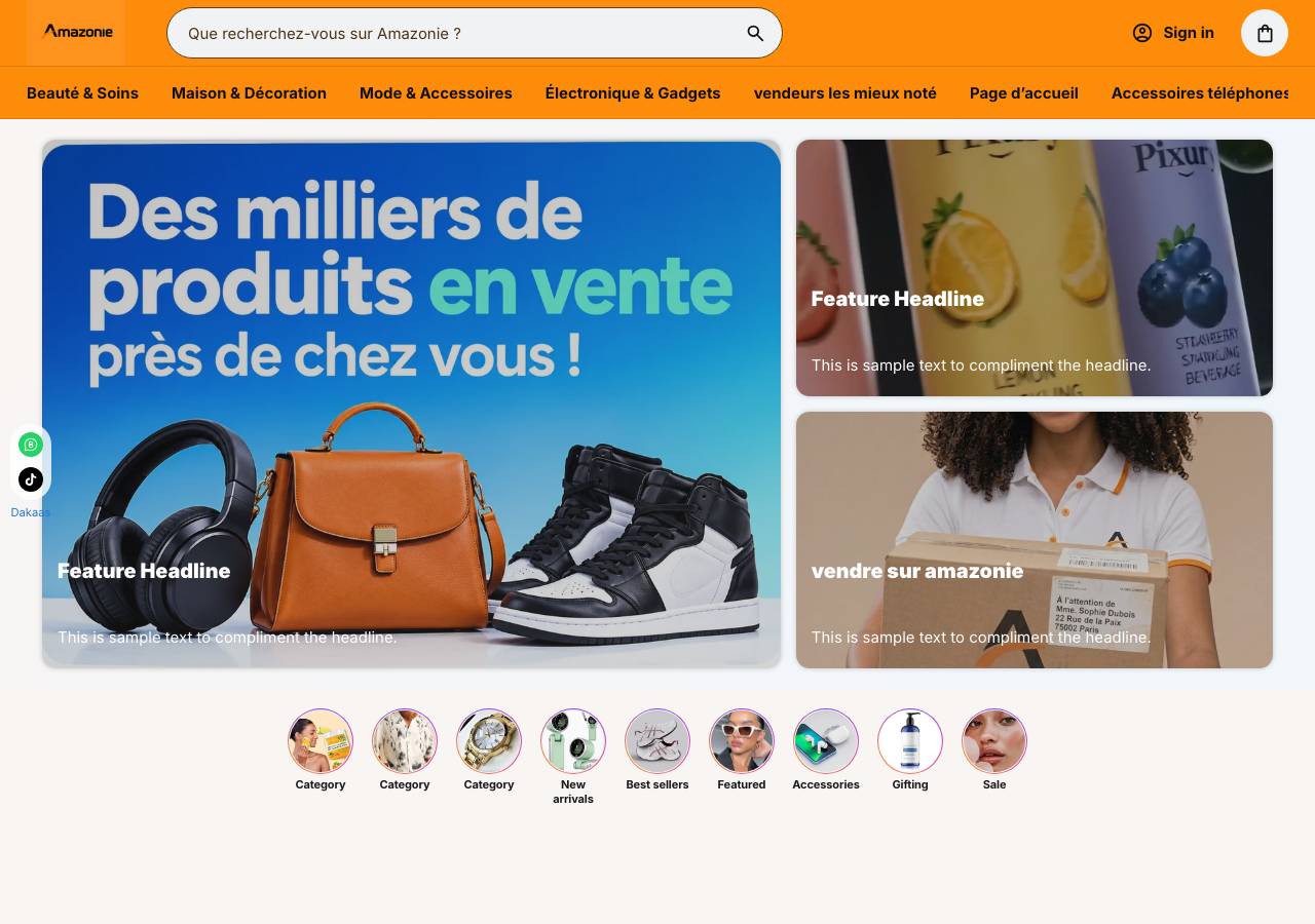 Screenshot of amazonie.shop taken by the zone census on 2026-09-22