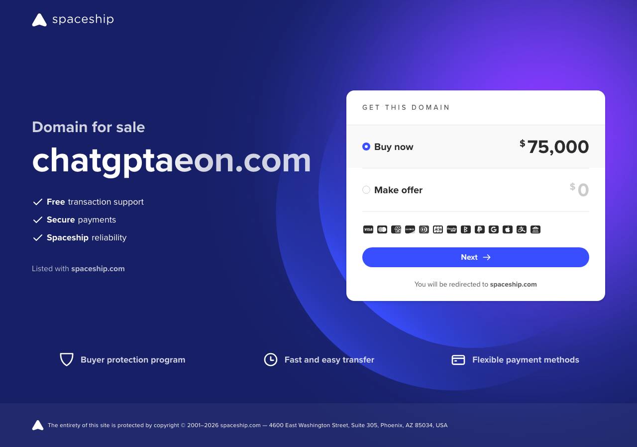 Screenshot of chatgptaeon.com taken by the zone census on 2026-09-22