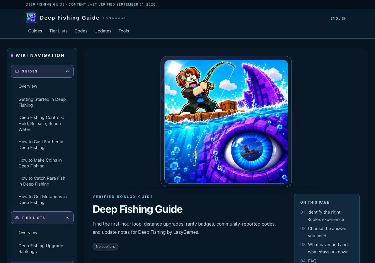 Screenshot of deepfishingroblox.wiki taken by the zone census on 2026-09-22