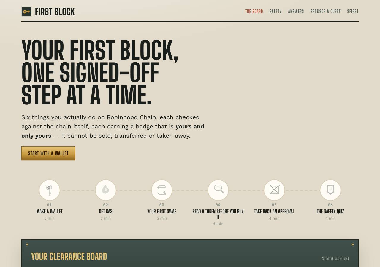 Screenshot of firstblock.lol taken by the zone census on 2026-09-22