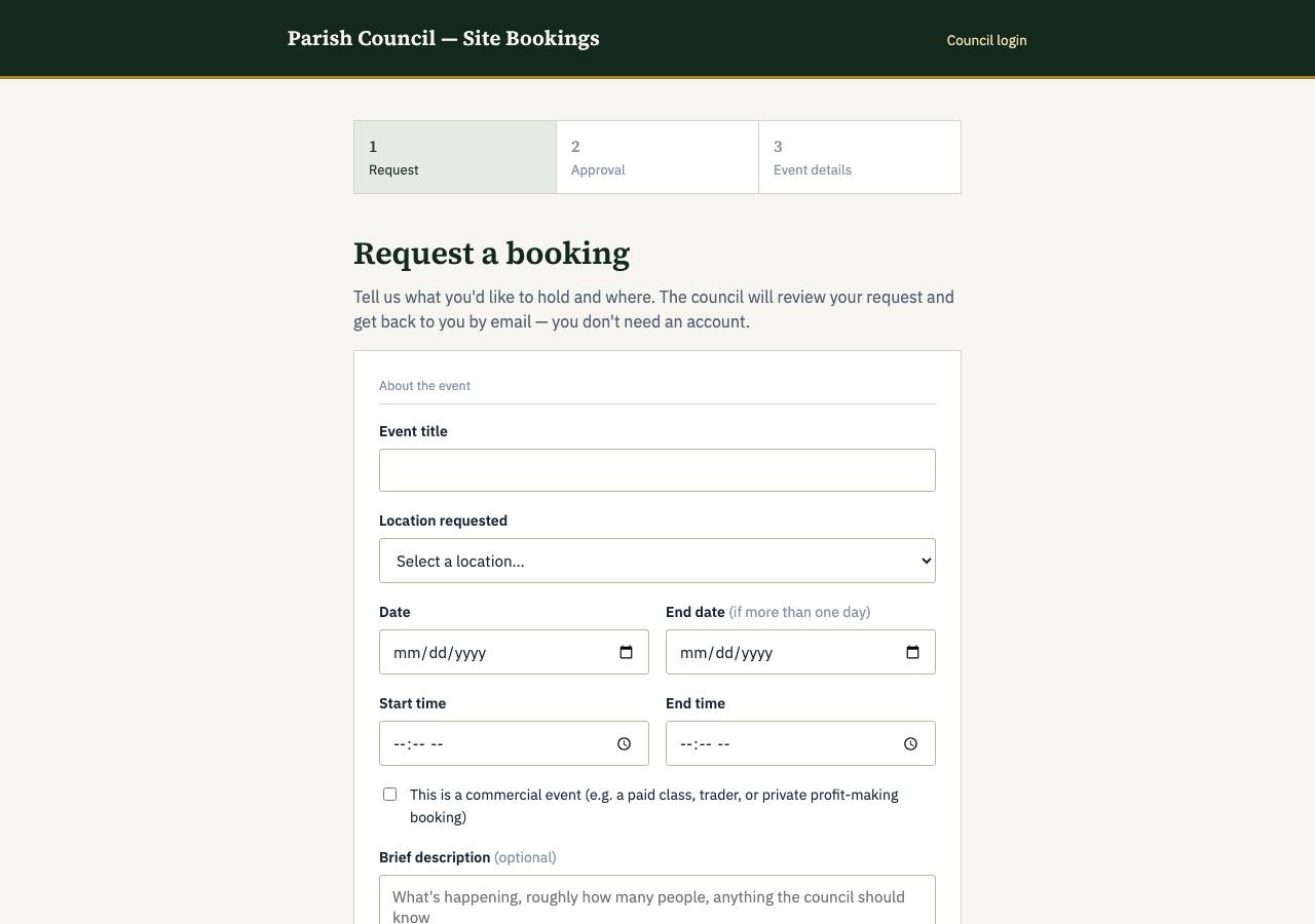 Screenshot of parish-booking.online taken by the zone census on 2026-09-22