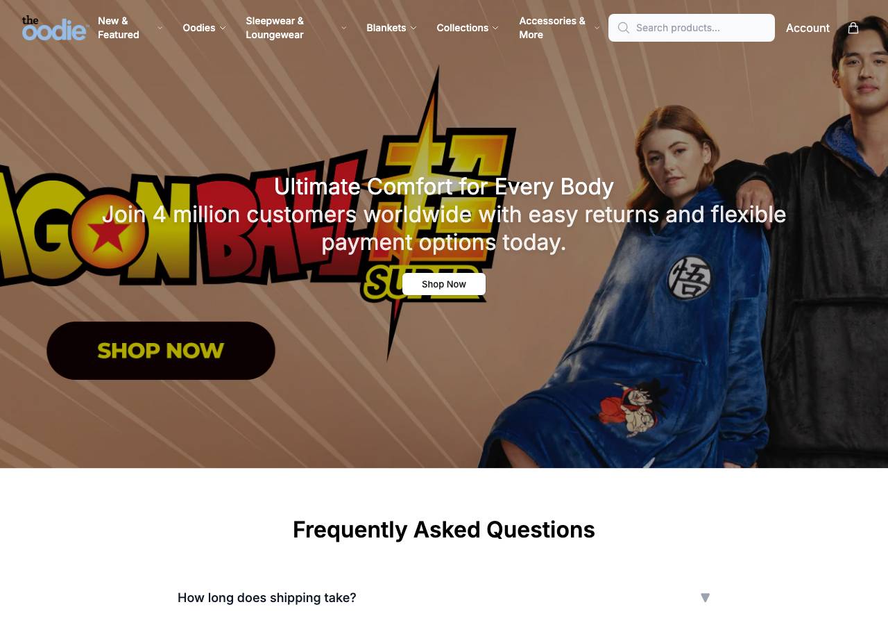 Screenshot of theoodieclothing.shop taken by the zone census on 2026-09-22