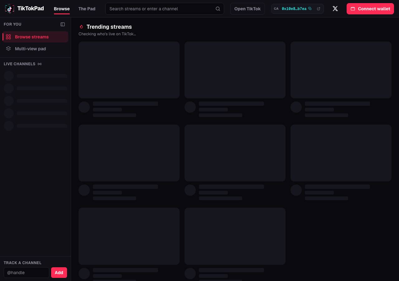Screenshot of tiktokpad.family taken by the zone census on 2026-09-22