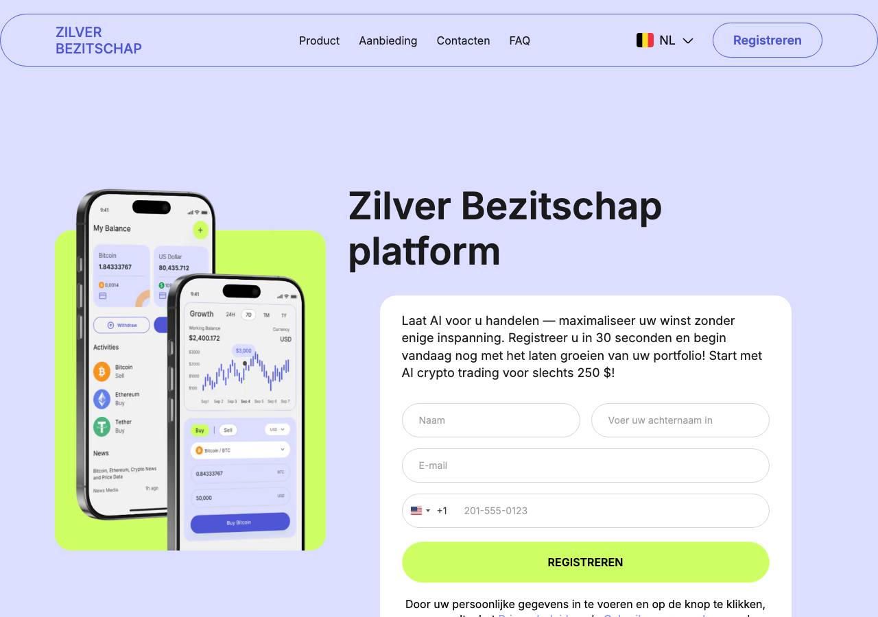 Screenshot of zilverbezitschap.store taken by the zone census on 2026-09-22