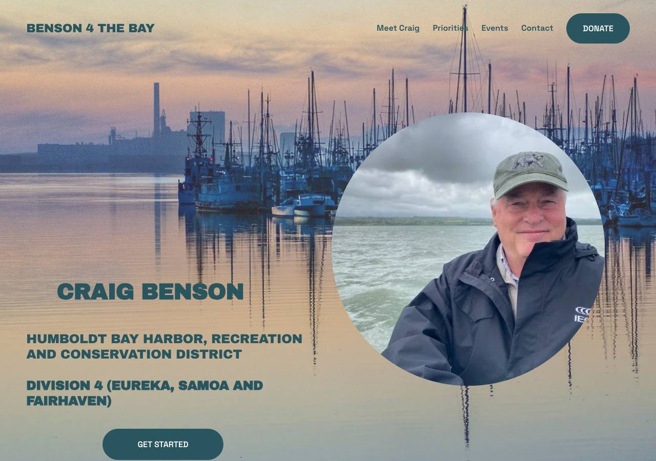 Screenshot of benson4thebay.org taken by the zone census on 2026-09-25