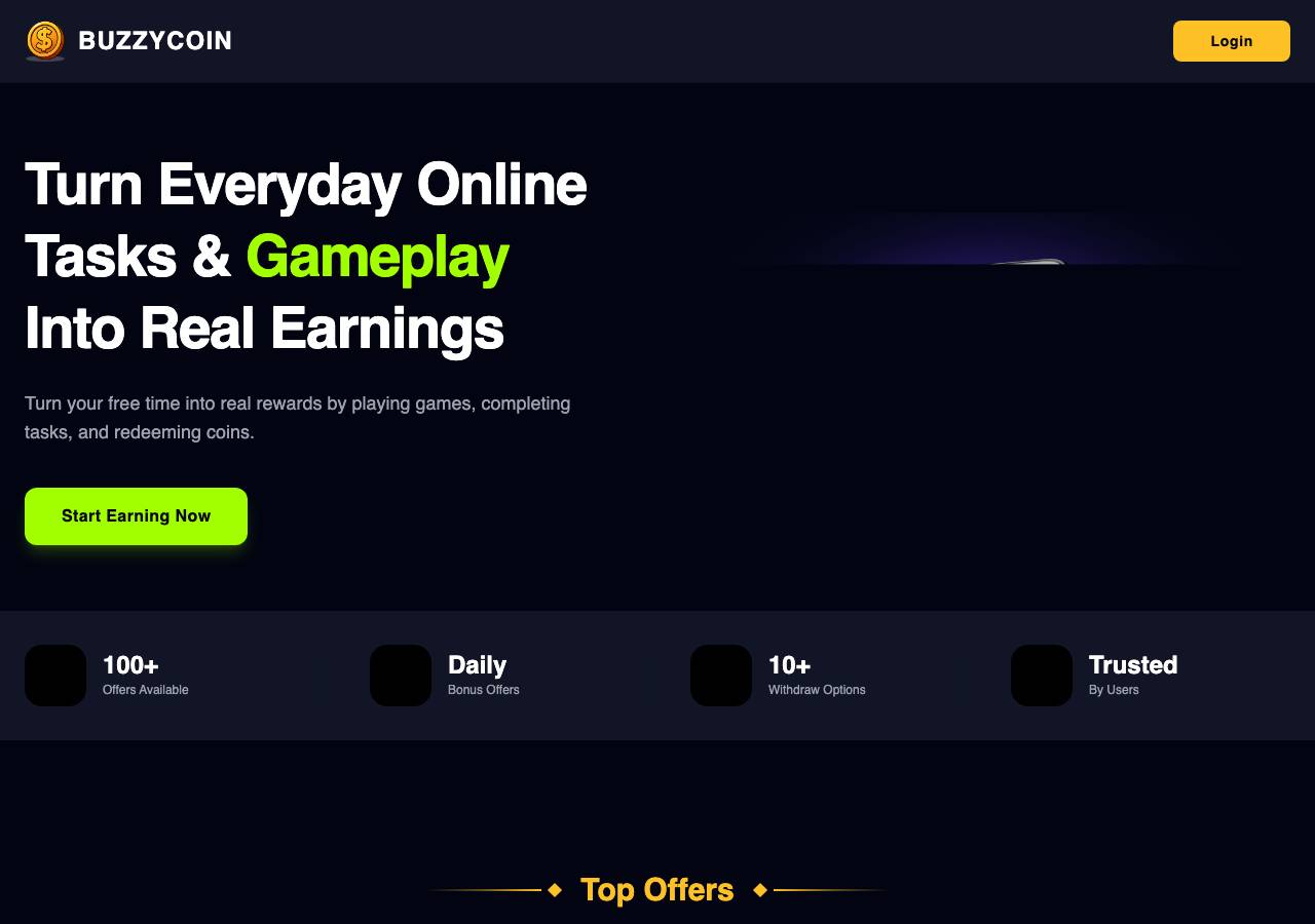 Screenshot of buzzycash.top taken by the zone census on 2026-09-25