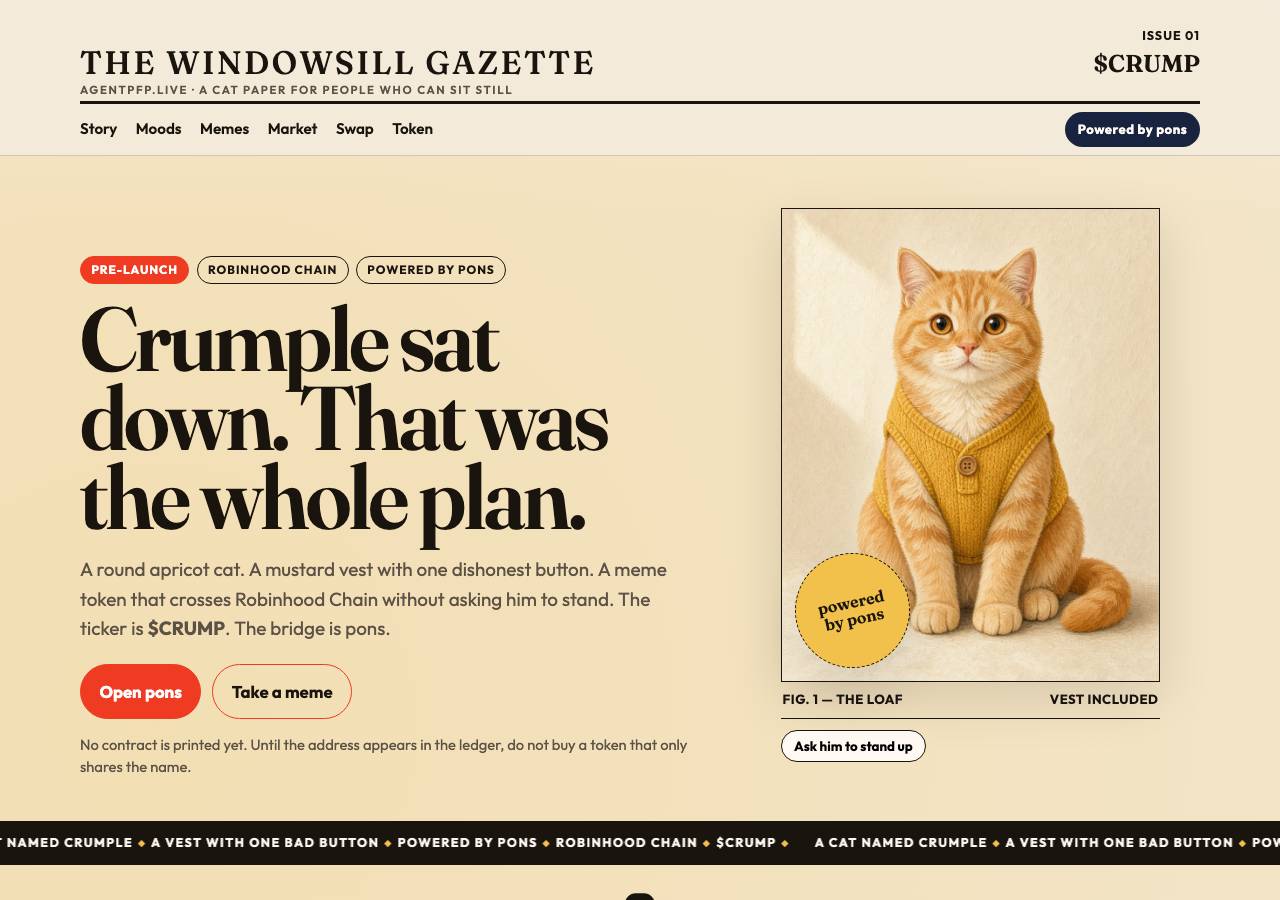 Screenshot of crumplecat.xyz taken by the zone census on 2026-09-25