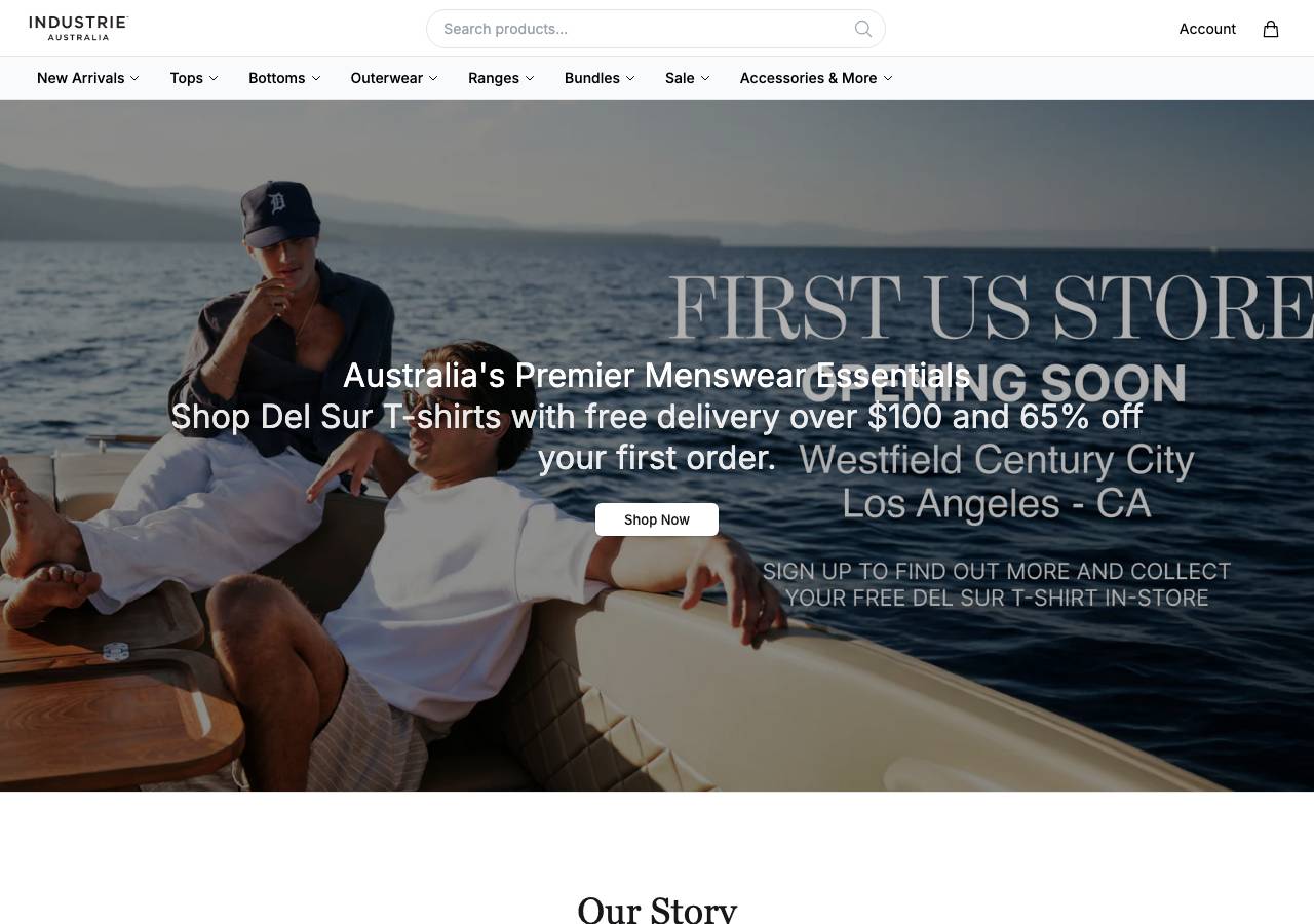 Screenshot of industrieaustralia.shop taken by the zone census on 2026-09-25