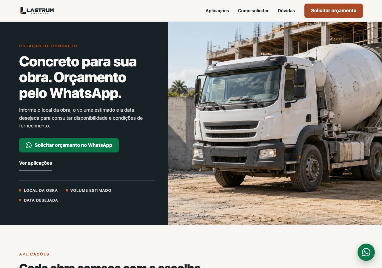 Screenshot of lastrumconcretos.xyz taken by the zone census on 2026-09-25