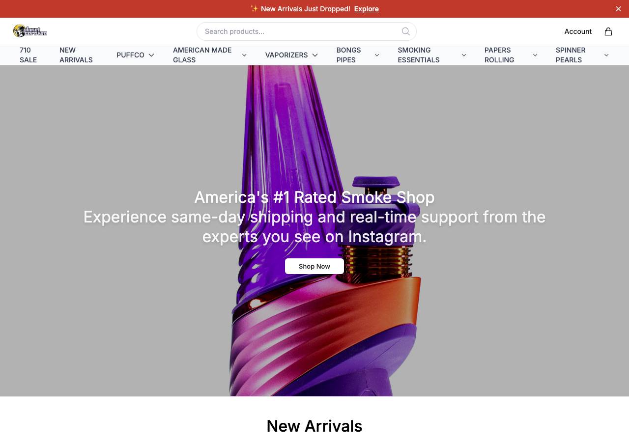 Screenshot of planetcaravansmokeshopstore.shop taken by the zone census on 2026-09-25