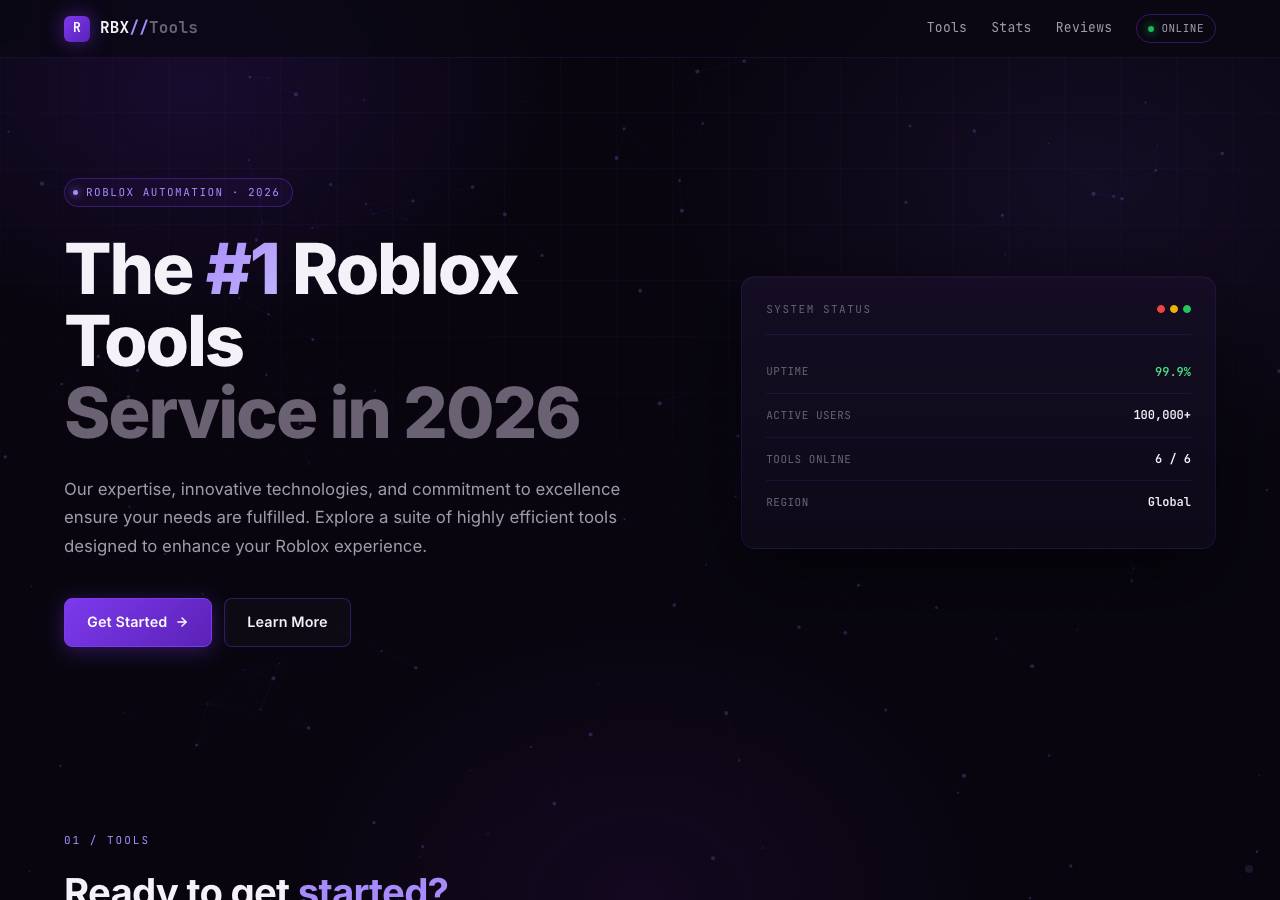 Screenshot of rbxtools.rest taken by the zone census on 2026-09-25