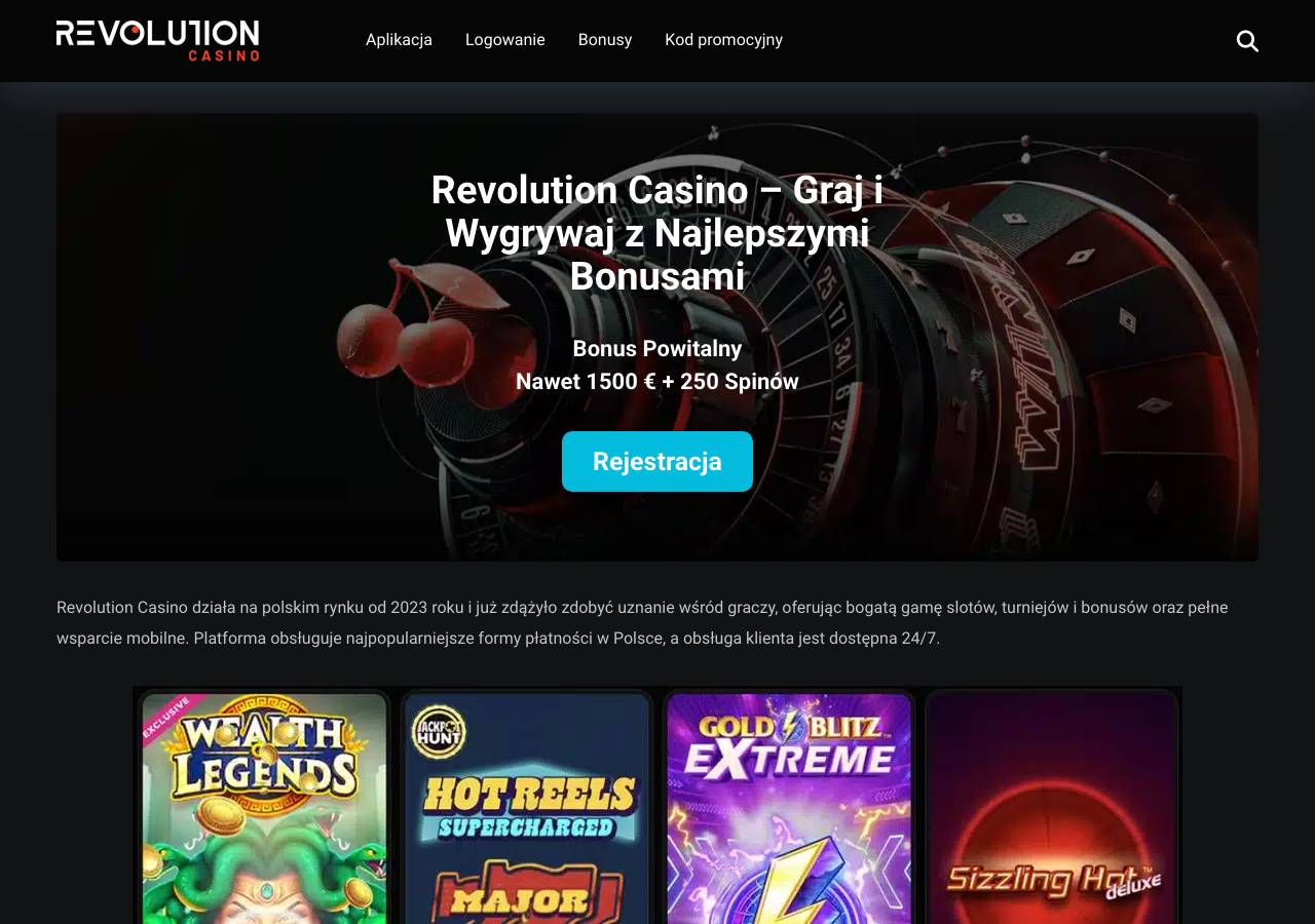 Screenshot of revolution-casino-pl.ink taken by the zone census on 2026-09-25