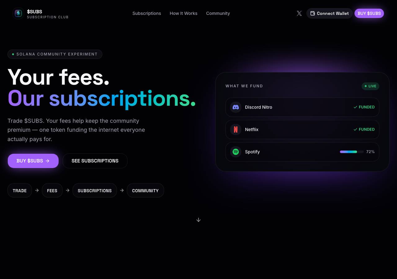 Screenshot of subsclub.xyz taken by the zone census on 2026-09-25