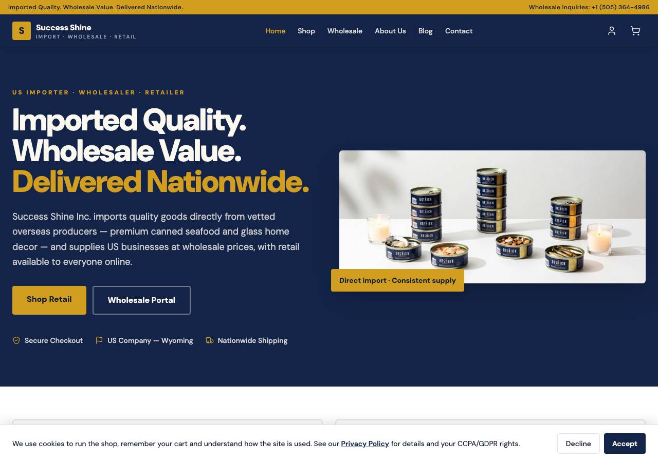 Screenshot of sucessshine.com taken by the zone census on 2026-09-25
