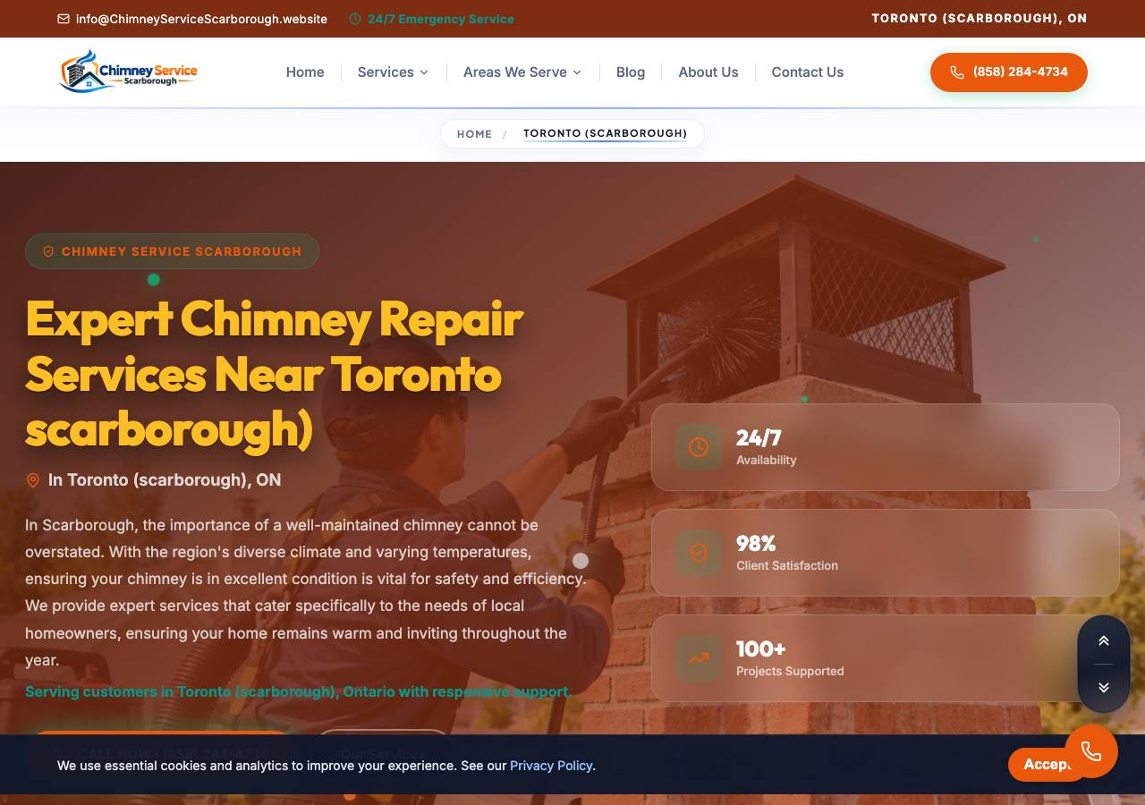 Screenshot of chimneyservicescarborough.website taken by the zone census on 2026-09-26