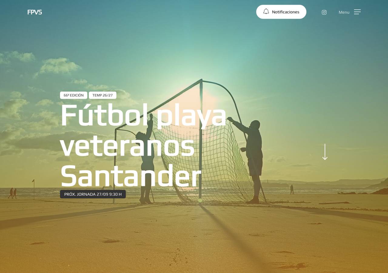 Screenshot of futbolplayaveteranossantander.com taken by the zone census on 2026-09-26