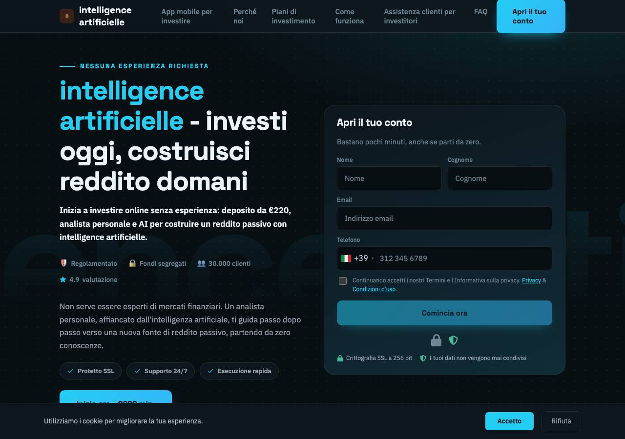 Screenshot of intelligenceartificielle-finance.xyz taken by the zone census on 2026-09-26