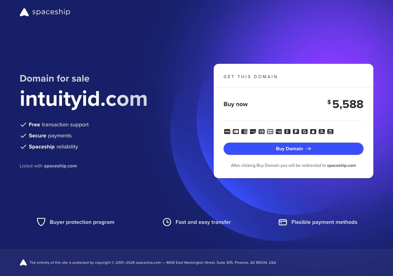 Screenshot of intuityid.com taken by the zone census on 2026-09-26