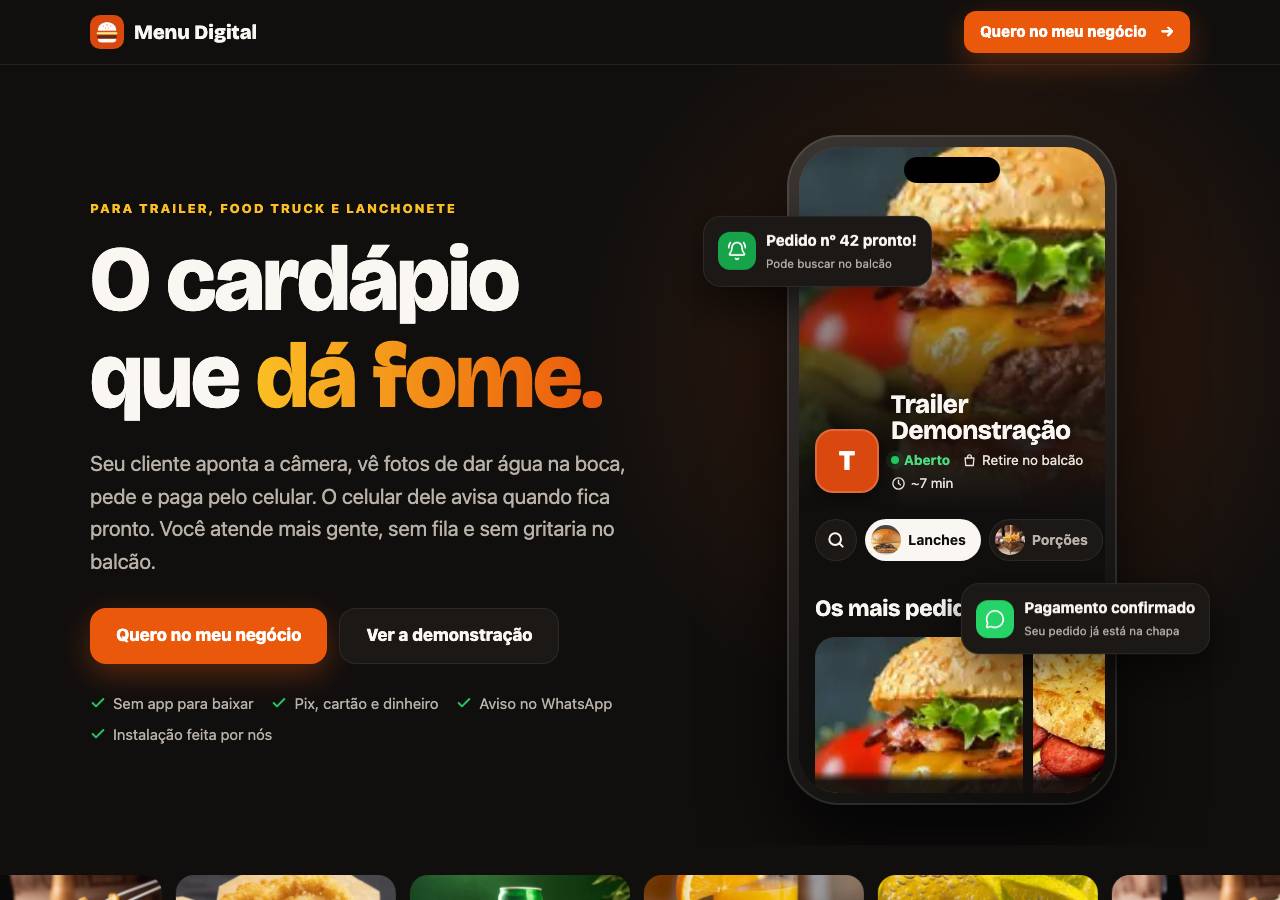 Screenshot of menu-digital.rest taken by the zone census on 2026-09-26