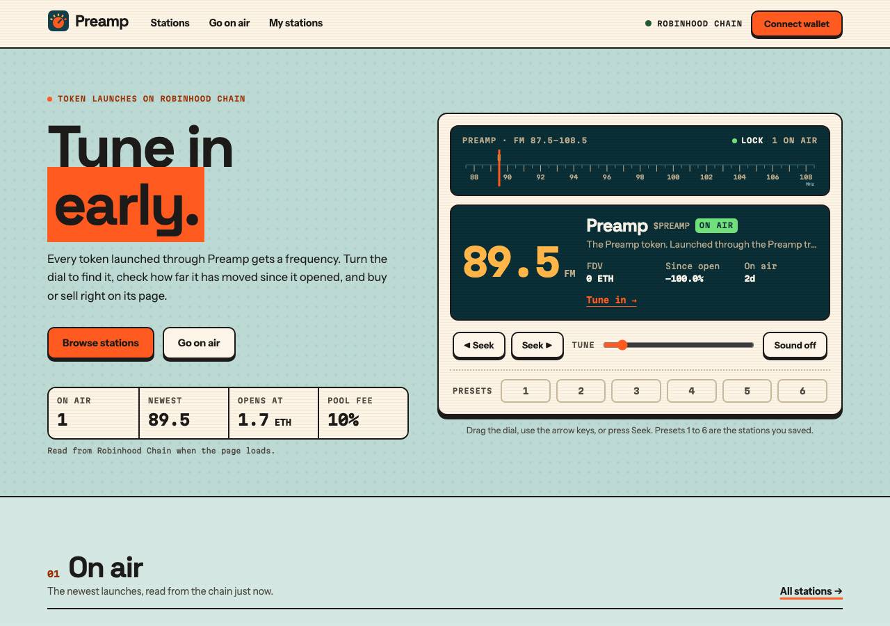 Screenshot of preampfm.xyz taken by the zone census on 2026-09-26