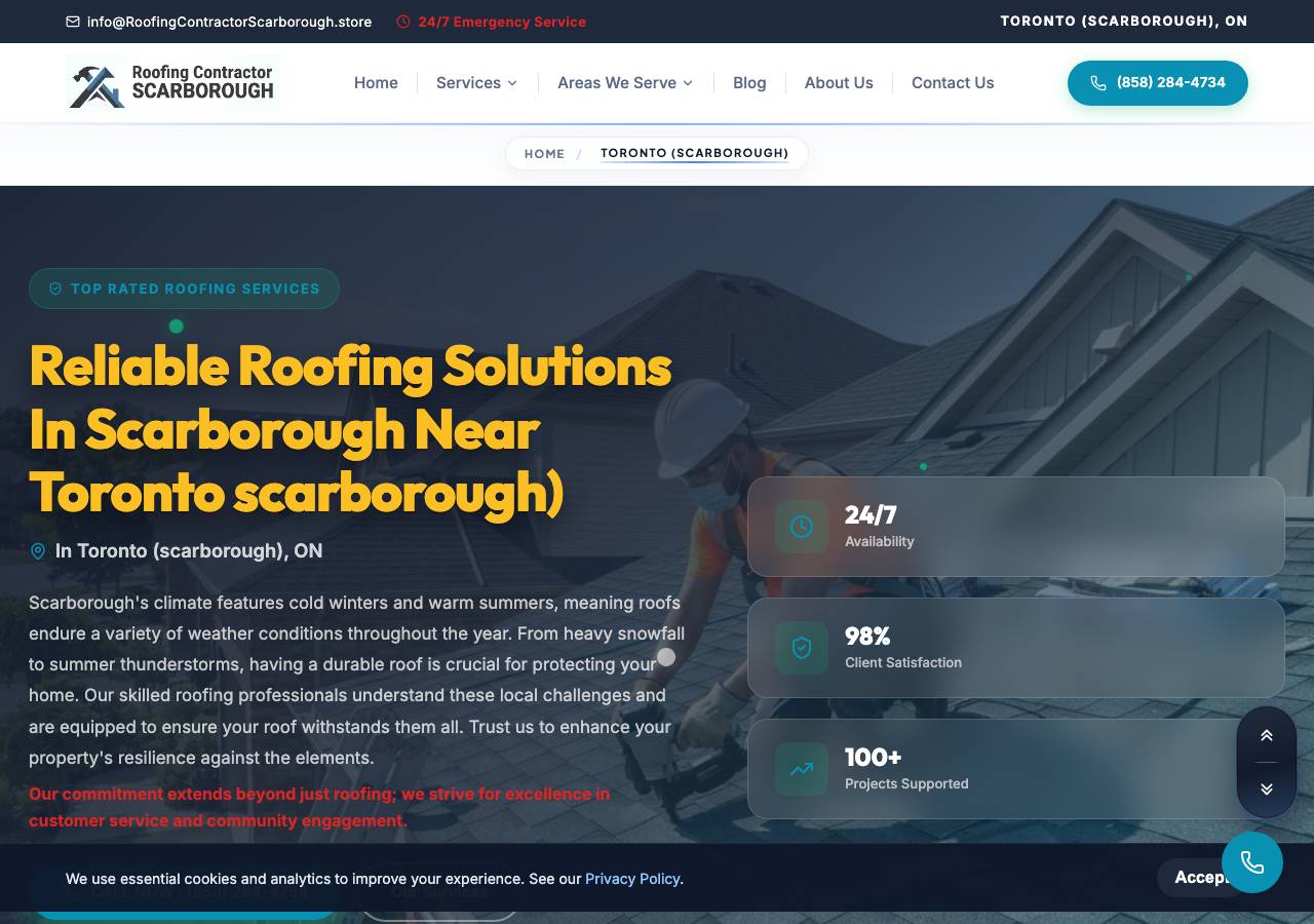 Screenshot of roofingcontractorscarborough.store taken by the zone census on 2026-09-26