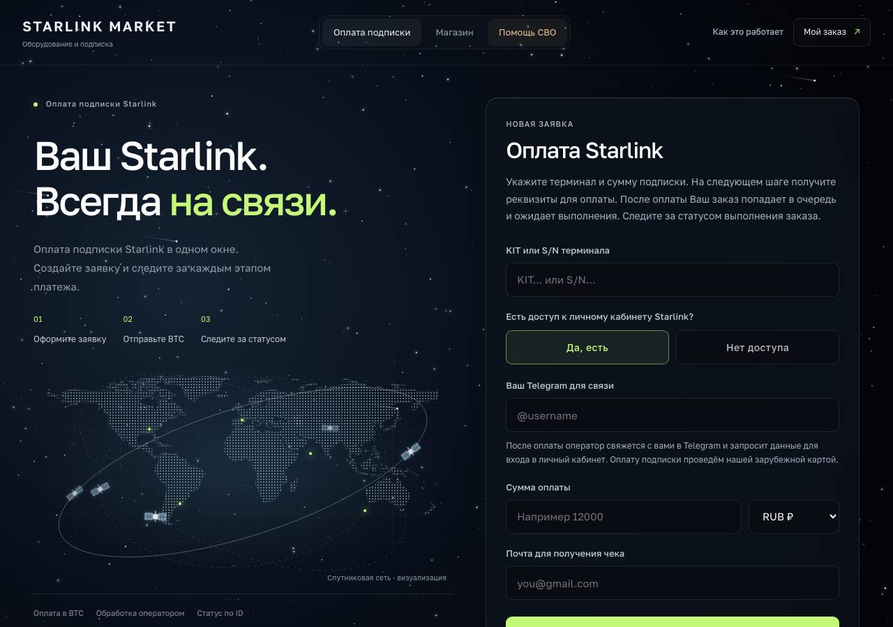Screenshot of starlink-market.online taken by the zone census on 2026-09-26
