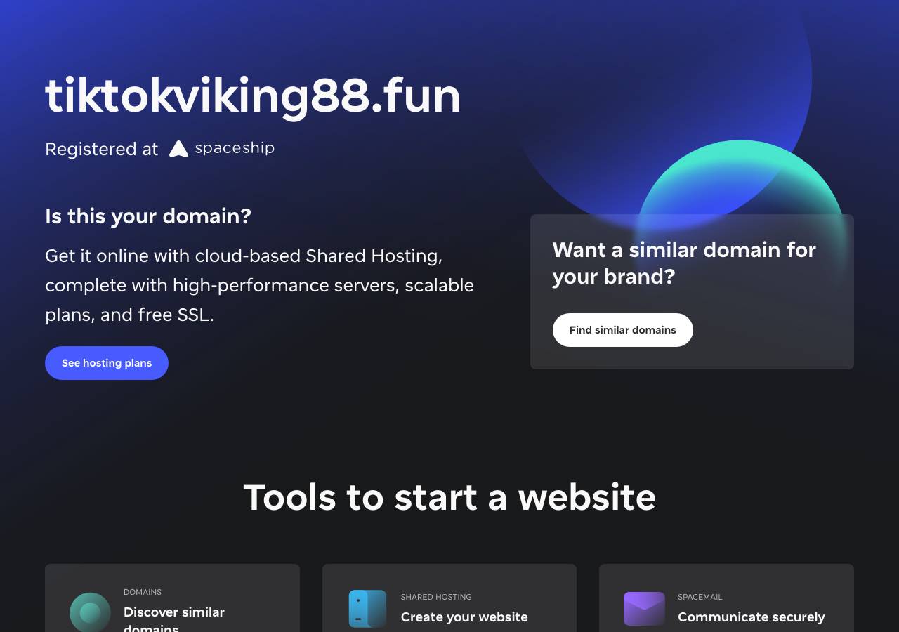 Screenshot of tiktokviking88.fun taken by the zone census on 2026-09-26