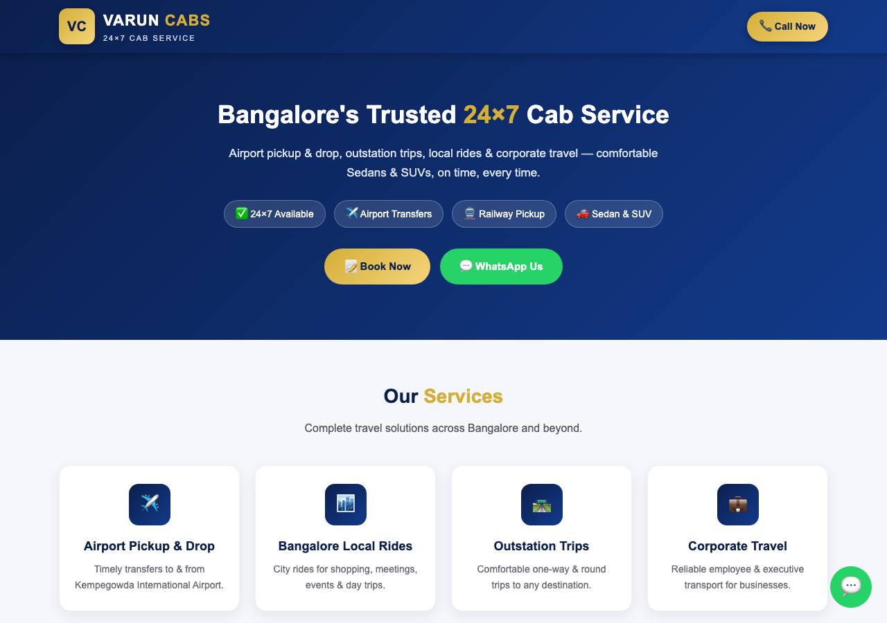 Screenshot of varun-cabs.site taken by the zone census on 2026-09-26