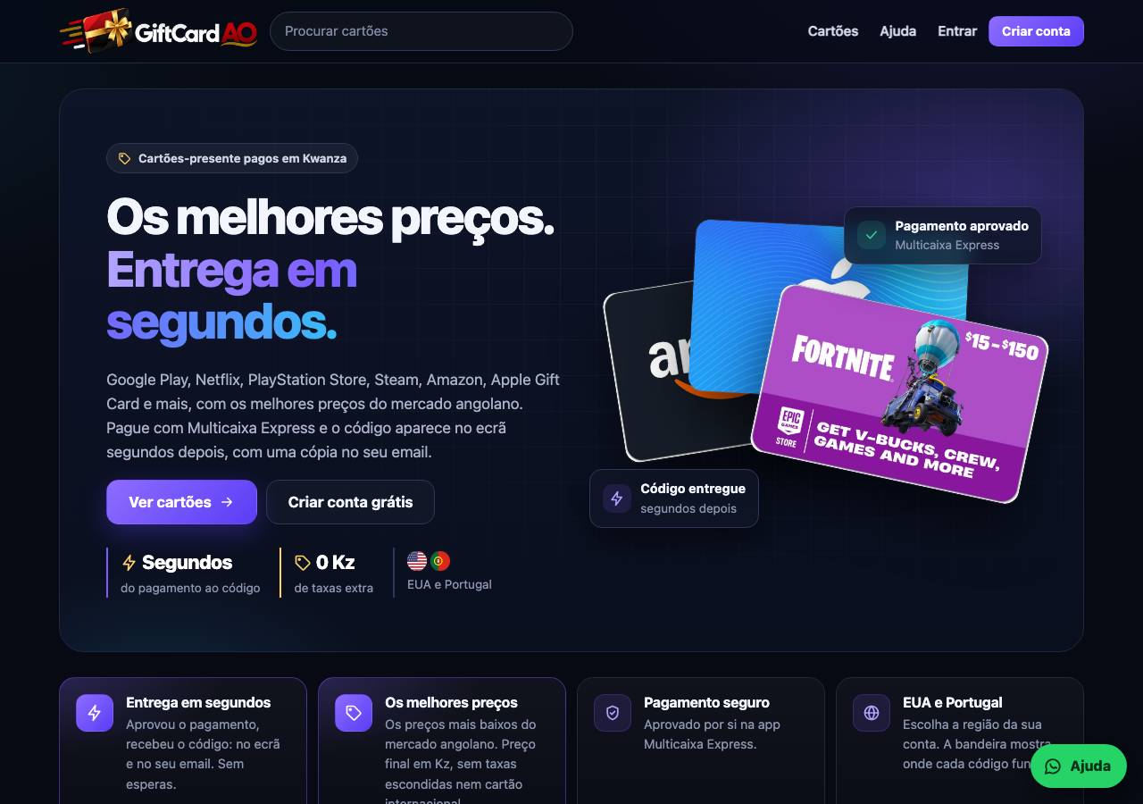 Screenshot of giftcardao.com taken by the zone census on 2026-09-30